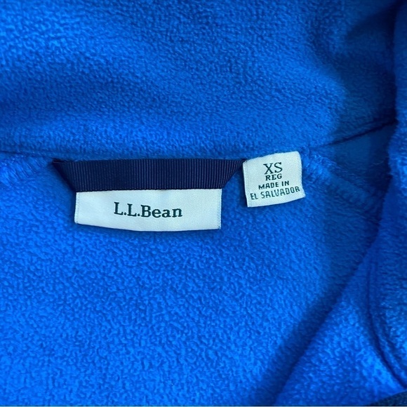 L.L. Bean Women’s Blue Fleece Zip Uo Jacket XS - Picture 7 of 10